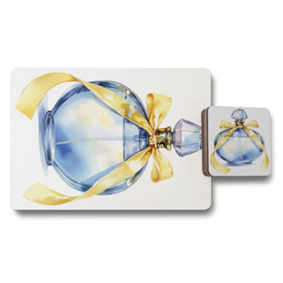 Benjamin Tate Design Designer Artwork Placemat Coaster Set Wood Backed Exclusive from B&Q