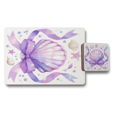 B&Q -  Shells Collection Placemat Coaster Set Limited Edition