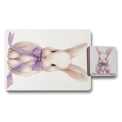 Benjamin Tate Design Designer Bunny Placemats And Coasters Limited Art Print from B&Q
