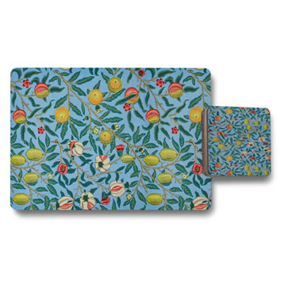 B&Q -  Placemat And Coaster Set With Designer Artwork Wood Bottom Premium Print Technology Limited Edition