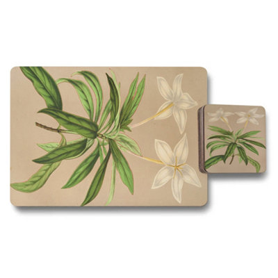 B&Q -  Placemat Coaster Set Wood Bottom Designer Artwork Exclusive