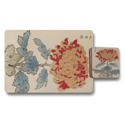 Benjamin Tate Design Designer Artwork Placemat Coaster Set Wood Bottom Limited from B&Q