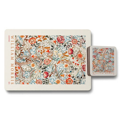 B&Q -  William Morris Placemat Coaster Set Heritage Collection