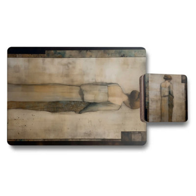 B&Q -  Limited Edition Designer Wood Placemat And Coaster Set