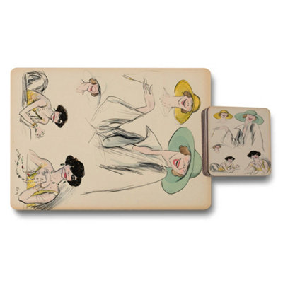 B&Q -  Exclusive Designer Artwork Placemat Coaster Set