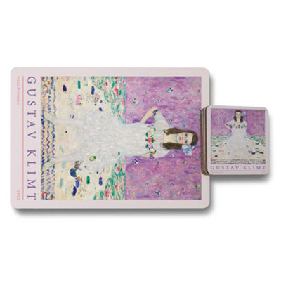 Benjamin Tate Design Gustav Klimt Placemat Coaster Set Wood Collection Elite from B&Q
