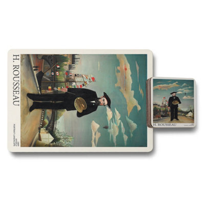 Benjamin Tate Design H Rousseau Placemat And Coaster Set Designer Artwork Wood Base Limited Premium Edition from B&Q