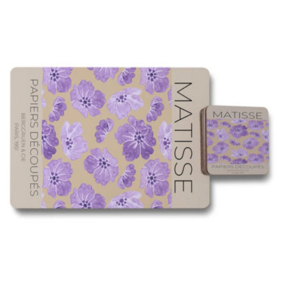 Benjamin Tate Design Matisse Papiers Découpés Limited Placemat Coaster Set