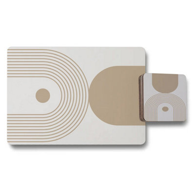 Benjamin Tate Design Wood Backed Placemats And Coasters Limited Designer Artwork from B&Q
