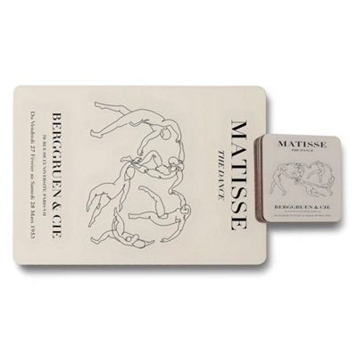 Benjamin Tate Design Matisse The Dance Wooden Placemats Coasters Limited Edition