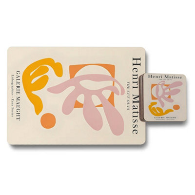 Benjamin Tate Design Henri Matisse The Cut Outs Placemat Coaster Set Limited