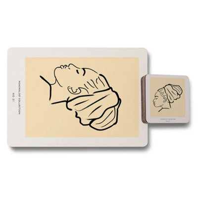 B&Q -  Minimalist Placemats Coasters Wood Bottom Limited Edition
