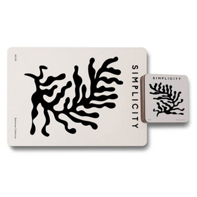B&Q -  Simplicity Bohemian Collection Placemat Coaster Set Limited