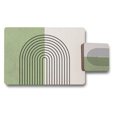 B&Q -  Placemat Coaster Set Designer Artwork Collection Exclusive