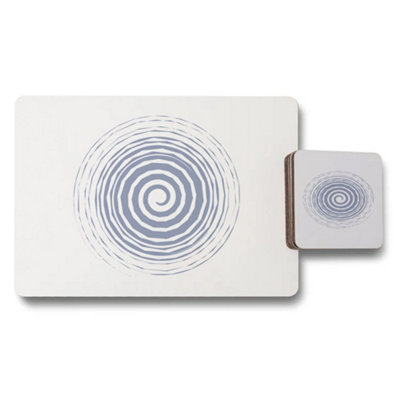 B&Q -  Placemat And Coaster Set With Designer Artwork And Wood Bottom Premium Print Technology Limited Edition