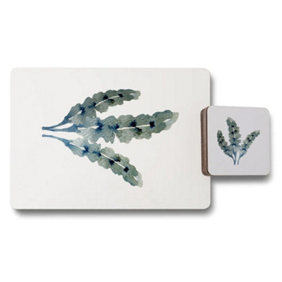 B&Q -  Botanical Placemat And Coaster Set Twelve Piece Wood Backed Designer Artwork Limited Edition Exclusive