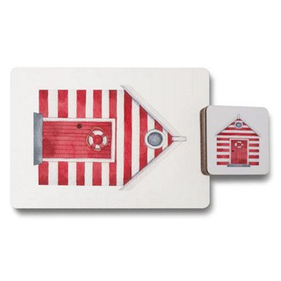 B&Q -  Designer Artwork Placemat And Coaster Set With Wood Bottom Exclusively Limited Edition