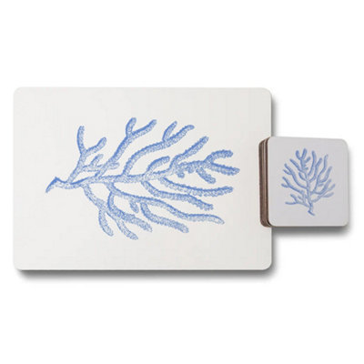Benjamin Tate Design Placemat Coaster Set Twelve With Designer Artwork And Wood Bottom For Exclusive Tables from B&Q