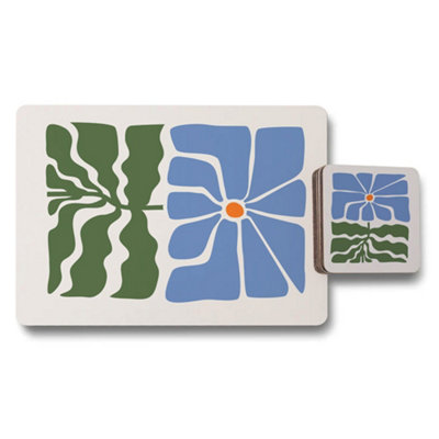 B&Q -  Placemat Coaster Set Wood Base Designer Artwork Elite