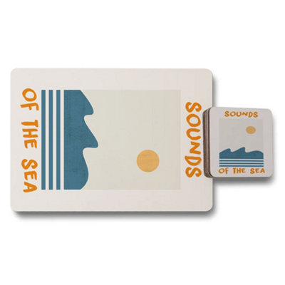 B&Q -  Limited Edition Wood Bottom Placemat Coaster Set