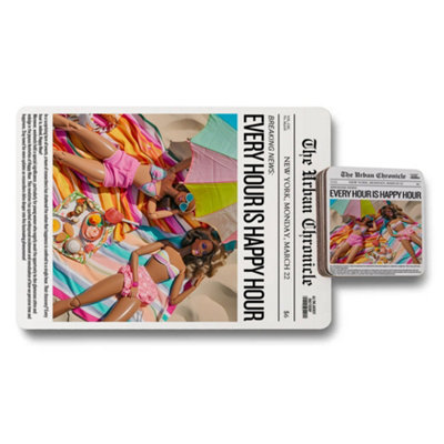 Benjamin Tate Design The Arhan Chronicle Placemat Coaster Designer Artwork Elite from B&Q
