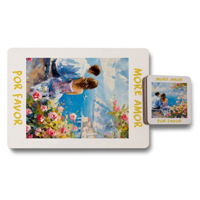 B&Q -  Placemat Coaster Set Fine Art Print Limited Edition