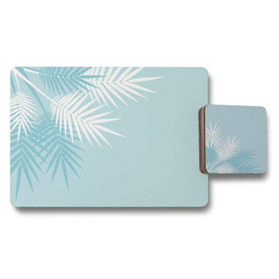 B&Q -  Palm Leaf Collection Placemats Coasters Set Exclusive