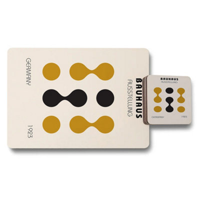 B&Q -  Bauhaus Ausstellung Placemat And Coaster Set From 1923 Collection Limited Edition Elegant Tableware Duo