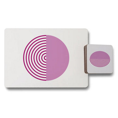 B&Q -  Set Of 12 Placemats And Coasters With Wood Bottom And Designer Artwork 11X8