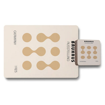 B&Q -  Placemat Coaster Set Of 12 11X8 Placemats And 3.7X3.7 Coasters Wood Bottom