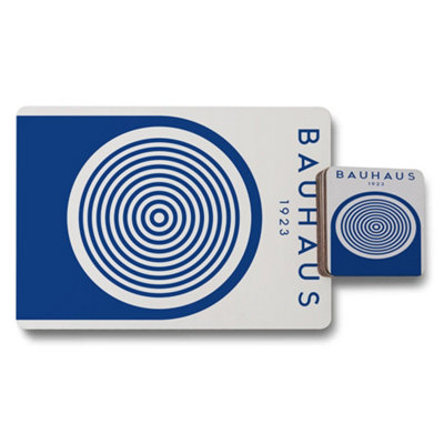 B&Q -  Set Of 12 Placemats And Coasters With Designer Artwork And Wood Bottom