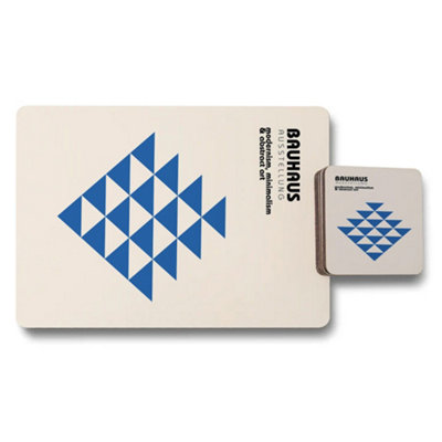 B&Q -  Set Of 12 Placemat And Coaster Set 11X8 Placemats And 3.7 Inch Coasters