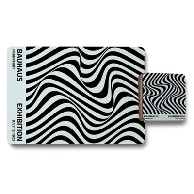 Benjamin Tate Design Placemat And Coaster Set Of 12 11 By 8 Placemats 3.7 By 3.7 Coasters Wood Bottom from B&Q