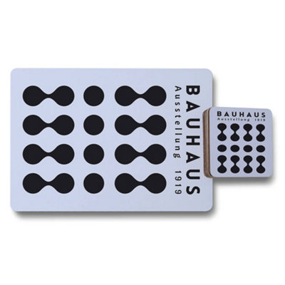 B&Q -  Bauhaus Design Placemats And Coasters Set Of 12 Pieces With Wood Bottom