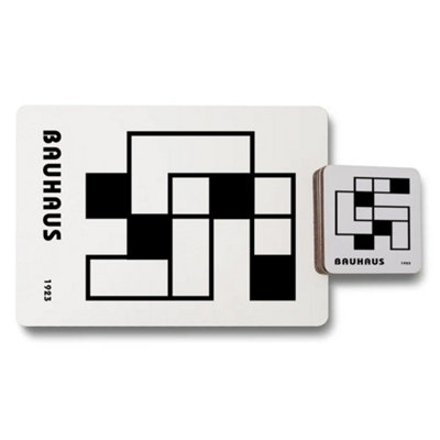 Benjamin Tate Design Bauhaus Placemats And Coasters Set 12 Pieces 11X8 Placemats 3.7 Inch Coasters from B&Q