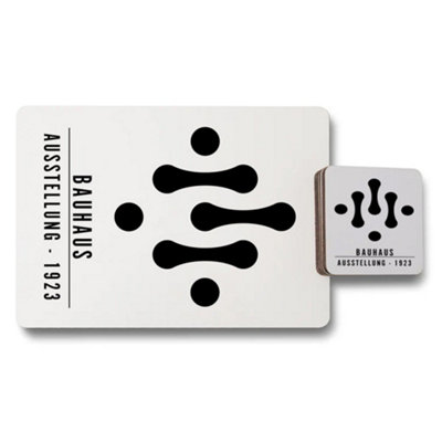 Benjamin Tate Design Bauhaus Placemats And Coasters Set 12 11X8 And 3.7X3.7 from B&Q