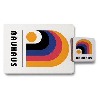 B&Q -  Bauhaus Design Placemats And Coasters Set Of 12 With Wood Bottom