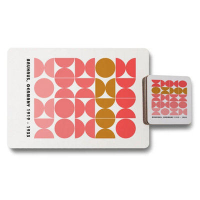 B&Q -  Set Of 12 Placemats And Coasters With Designer Artwork And Wood Backing