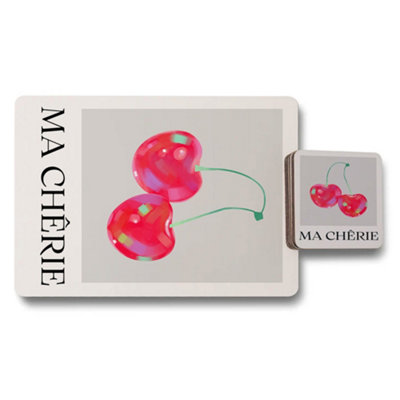 Benjamin Tate Design Set Of 12 Placemats And Coasters With Wood Bottom 11 By 8 And 3.7 Coaster from B&Q