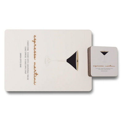 Benjamin Tate Design Twelve Piece Placemats And Coasters Set With Designer Artwork Wood Bottom from B&Q