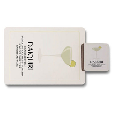 Benjamin Tate Design Set Of Twelve Placemats And Coasters With Designer Artwork And Wood Bottom from B&Q