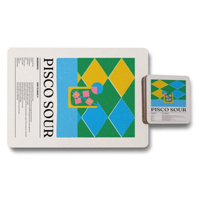 Benjamin Tate Design Set Of 12 Designer Placemats And Coasters 11X8 And 3.7X3.7 Inches from B&Q