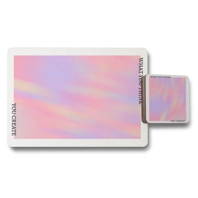 Benjamin Tate Design Pastel Abstract Placemats And Coasters Set Of 12 With Wood Backing from B&Q