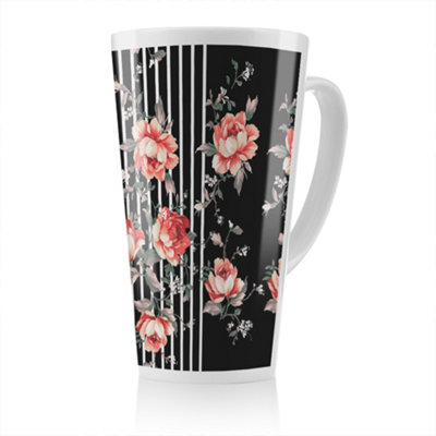 Benjamin Tate Design Flowers Latte MugStunning Designer Mug Fit For Any HomeTreat Yourself Or A Loved One from B&Q