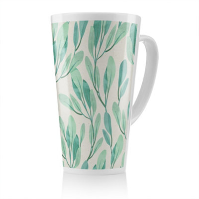 B&Q -  Watercolor Botanical Latte MugStunning Designer Mug Fit For Any HomeTreat Yourself Or A Loved One