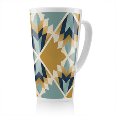 Benjamin Tate Design Cleopatra Fan Ethnic Pattern Latte MugStunning Designer Mug Fit For Any HomeTreat Yourself Or A Loved One from B&Q