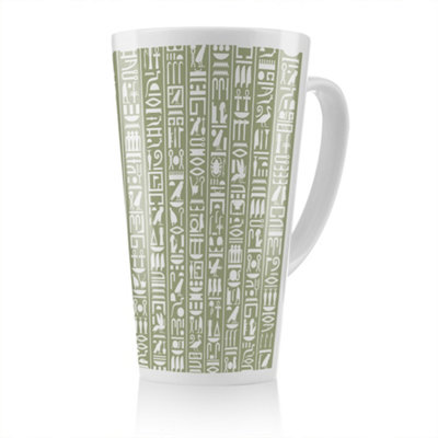 Benjamin Tate Design Egyptian Hieroglyphic Decorative Latte MugStunning Designer Mug Fit For Any HomeTreat Yourself Or A Loved One from B&Q