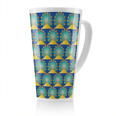 B&Q -  Egyptian Style Motif Latte MugStunning Designer Mug Fit For Any HomeTreat Yourself Or A Loved One