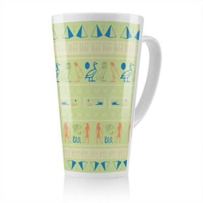Benjamin Tate Design Hieroglyphic Egyptian Language Symbols Latte MugStunning Designer Mug Fit For Any HomeTreat Yourself Or A Loved One from B&Q