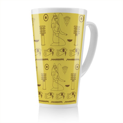 Benjamin Tate Design Pattern Of Egyptian Hieroglyphics Latte MugStunning Designer Mug Fit For Any HomeTreat Yourself Or A Loved One from B&Q